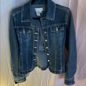 Women's Blue Denim Jacket. Size PM. Brand is Live A Little